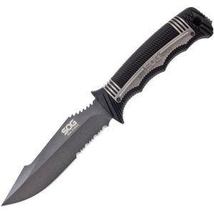 SOG SS1001-CP Seal Strike Partially Serrated Fixed Blade Knife