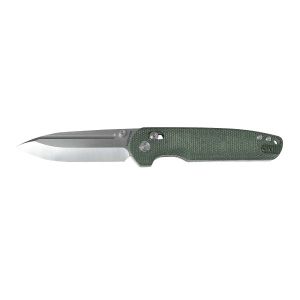 Vosteed Grind - Cross-Bar Lock and Green Micarta Handle