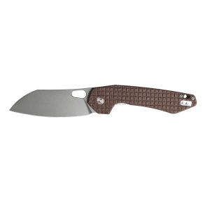 Vosteed Gator - Liner Lock and Frag Pattern Brown Micarta Handle