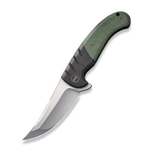 WE Knife WE20012-2 Curvaceous Flipper Knife Titanium Handle With Micarta Inlay 3.70"