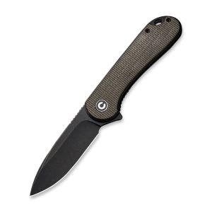 CIVIVI C907Z Elementum Flipper Knife Micarta Handle 2.96" 