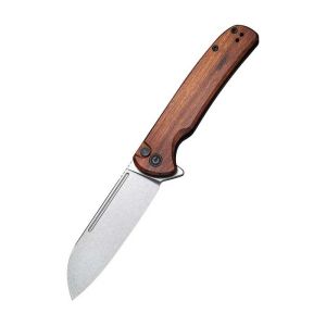 CIVIVI Chevalier C20022-3 Flipper & Button Lock Knife Wood Handle