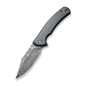 CIVIVI C20039-DS1 Sinisys Flipper Knife Carbon Fiber Overlay On G10 With Stainless Steel Lock Side Handle