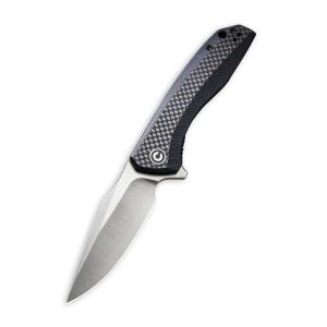 CIVIVI C801D Baklash Flipper Knife G10 With Carbon Fiber Overlay Handle