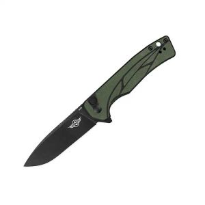 Olight Mettle OD Green 154CM Drop Point Folding Knife with Button Lock