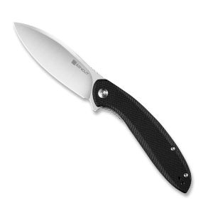 Sencut S21003-1 San Angelo Flipper Knife Black G10 Handle 3.48"