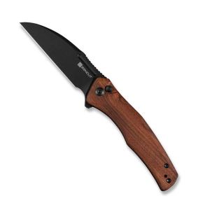 Sencut S21011-4 Watauga Flipper & Button Lock Knife Cuibourtia Wood Handle