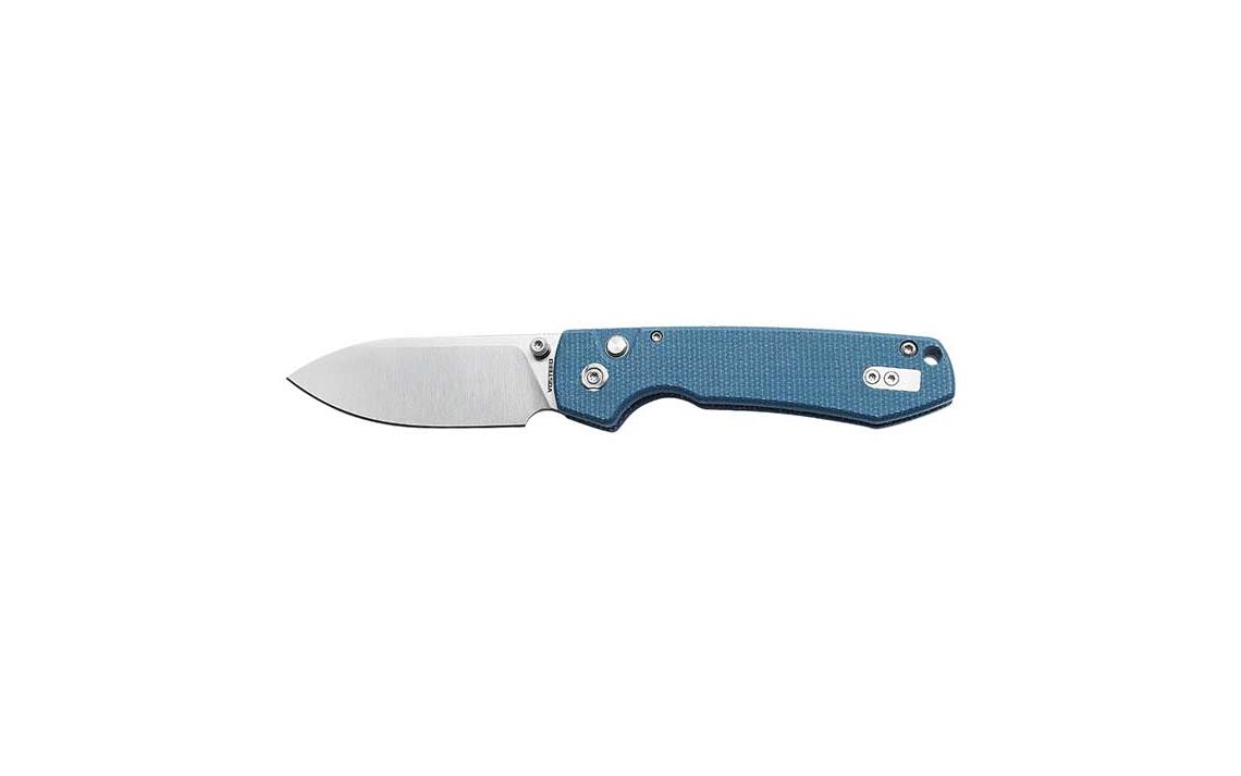 Vosteed Raccoon RC3SVM3 Button Lock Blue Micarta Handle