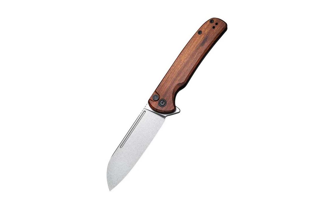 CIVIVI Chevalier C20022-3 Flipper & Button Lock Knife Wood Handle