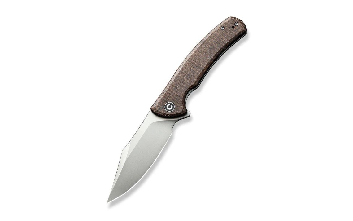 CIVIVI C20039-2 Sinisys Flipper Knife Micarta With Steel Lock Side Handle