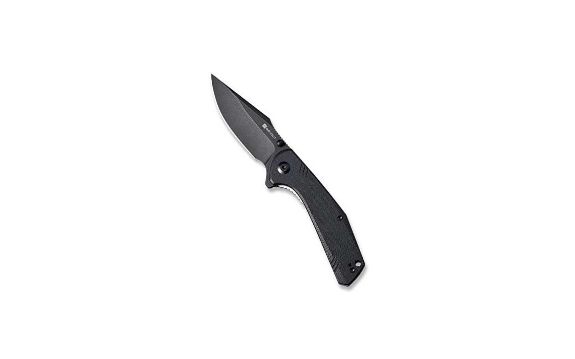 Sencut  SA02C Actium Thumb Stud Black G10 Handle Knife