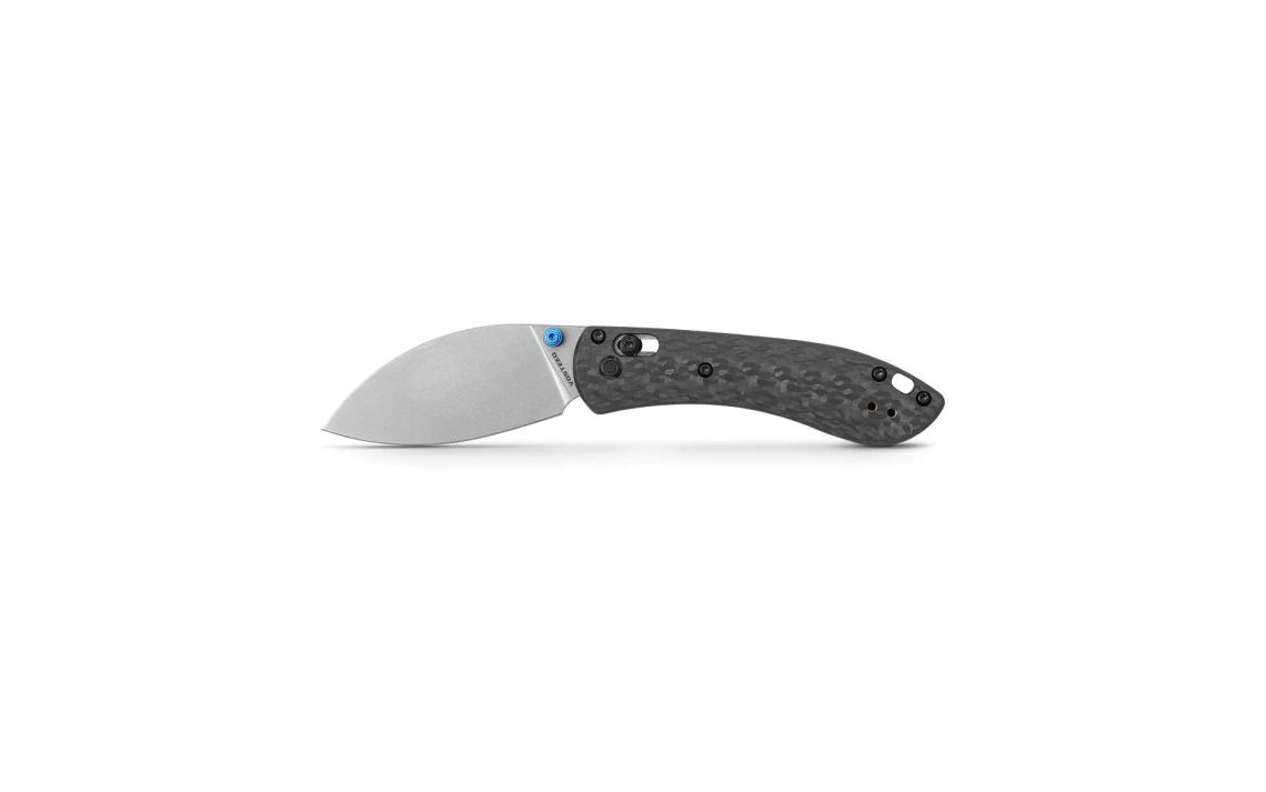 Vosteed Mini Nightshade A0203 Crossbar Lock Stonewash blade Carbon Fibre Handle