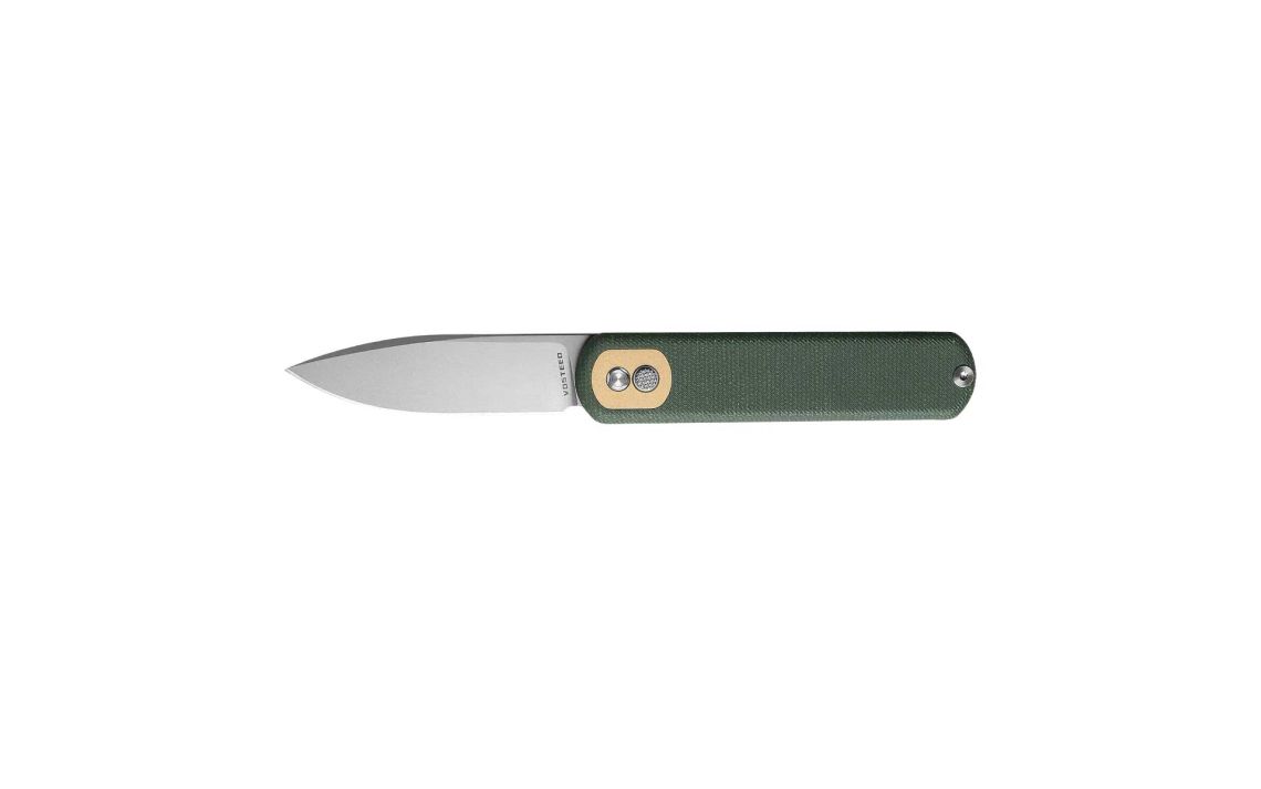 Vosteed Corgi CG3SVM3 Trek Lock and Green Micarta Handle